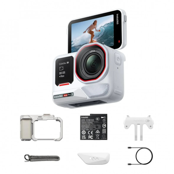 Экшн-камера Insta360 Ace Pro 2 Single Battery Xplorer Bundle, Arctic White в Воронеже