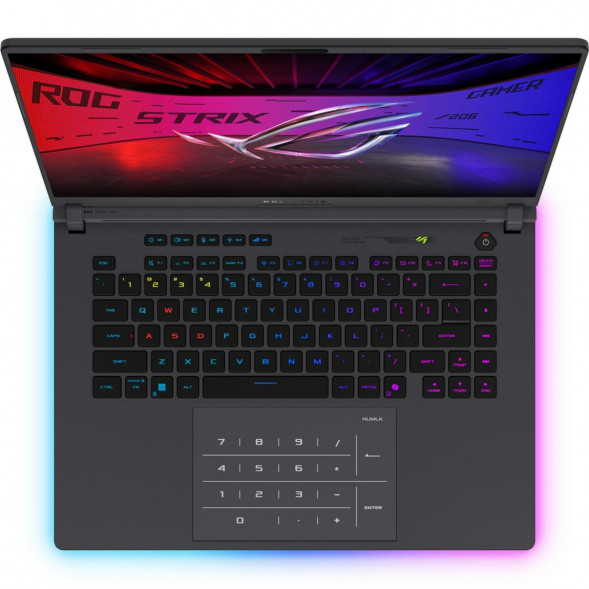 Ноутбук игровой ASUS ROG Strix G16 G615JMR-TS415 (16&amp;quot;, IPS, Intel Core i7-14650HX 2.2ГГц, 16-ядерный, 16ГБ DDR5, 512 ГБ SSD, NVIDIA GeForce RTX 5060 - 8 ГБ, без ОС), серый в Воронеже