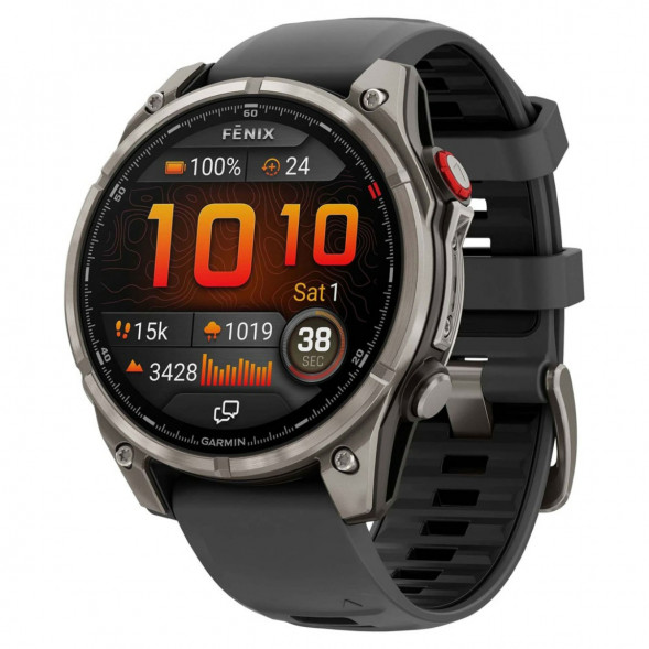 Умные часы Garmin Fenix 8 PRO, 47 мм, AMOLED, Sapphire, Titanium with Graphite/Black Silicone Band 010-03198-10 в Воронеже
