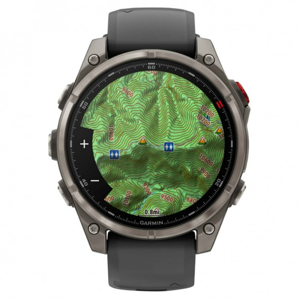 Умные часы Garmin Fenix 8 PRO, 51 мм, AMOLED, Sapphire, Titanium with Graphite/Black Silicone Band 010-03199-10 в Воронеже