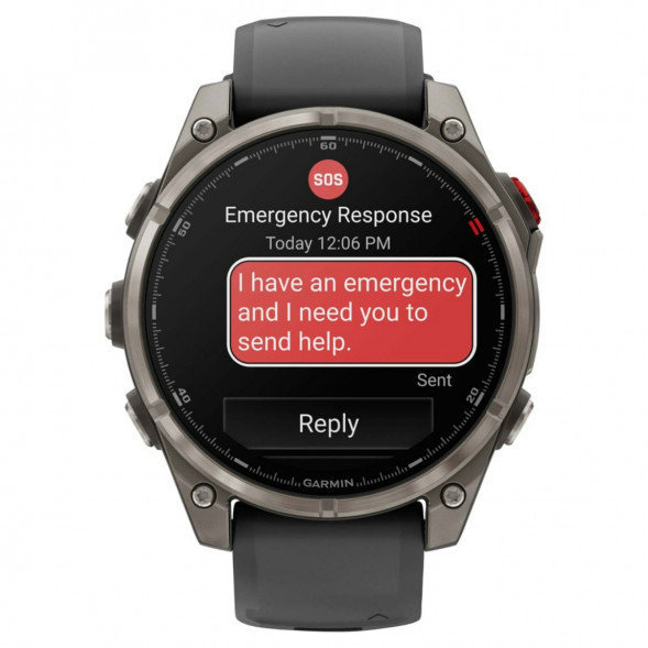 Умные часы Garmin Fenix 8 PRO, 51 мм, AMOLED, Sapphire, Titanium with Graphite/Black Silicone Band 010-03199-10 в Воронеже