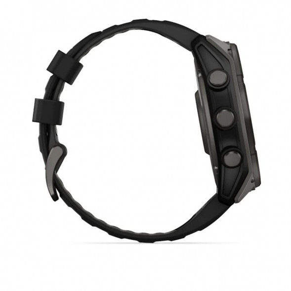 Умные часы Garmin Fenix 8, 51 мм, Solar, Sapphire Carbon Gray DLC Titanium with Black/Pebble Gray Silicone 010-02907-10 в Воронеже