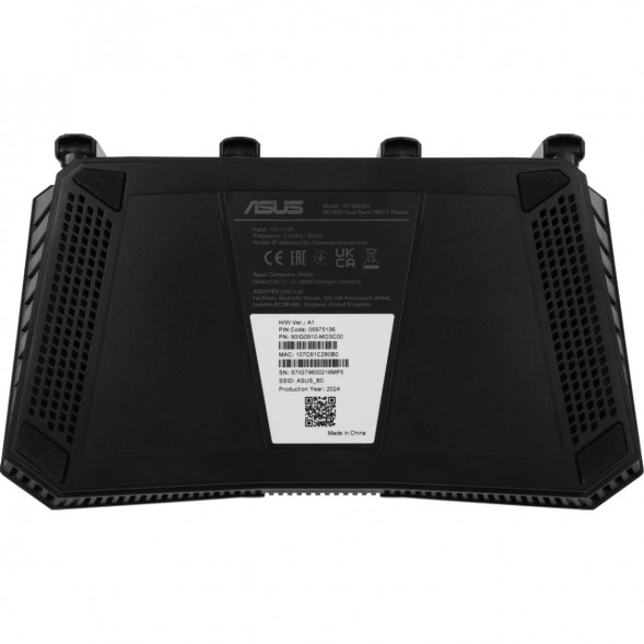 Wi-Fi роутер ASUS RT-BE58U, Wi-Fi 7, BE3600, 2.4/5ГГц, 4 LAN, черный в Воронеже