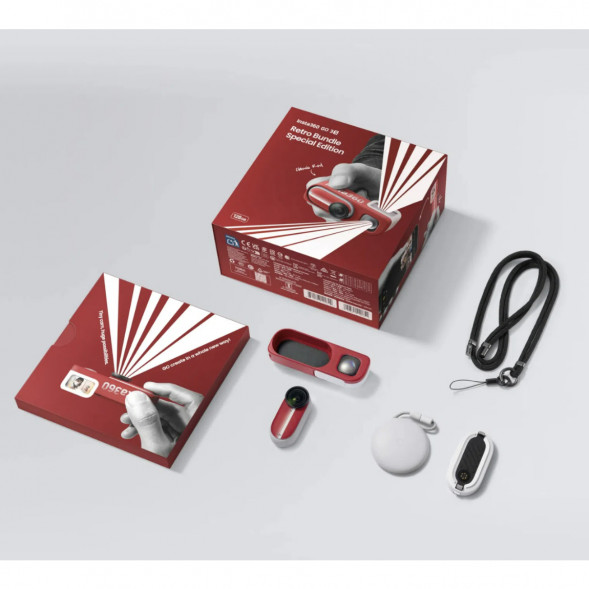 Экшн-камера Insta360 Go 3S Retro Bundle Special Edition 128ГБ, Red в Воронеже