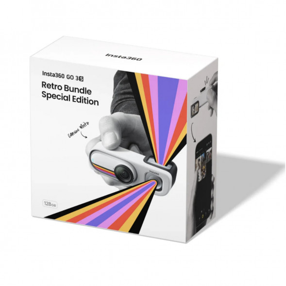 Экшн-камера Insta360 Go 3S Retro Bundle Special Edition 128ГБ, White в Воронеже